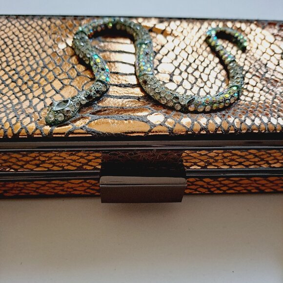 Women Snake Bag Purse Evening Clutch on a Chain - Picture 10 of 16